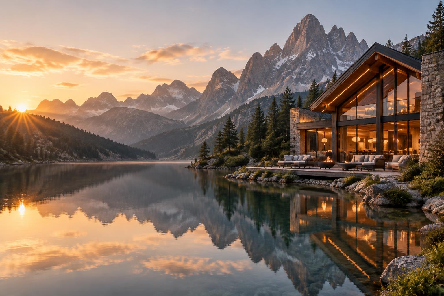 Anteprima di un sito per un boutique hotel di montagna